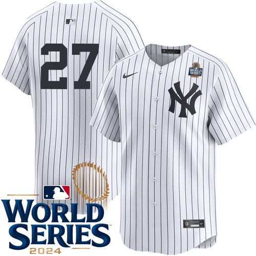 Youth Giancarlo Stanton New York Yankees Nike Home White Limited Player 2024 World Series Stitched Jersey