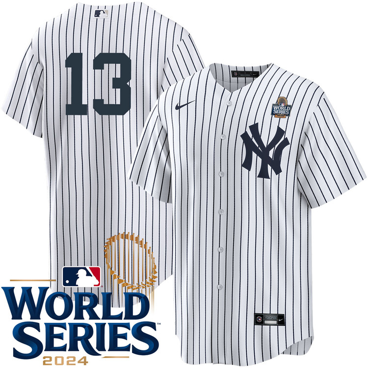 Youth Jazz Chisholm Jr. New York Yankees Nike Home White Player 2024 World Series Stitched Jersey