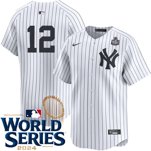 Youth Trent Grisham New York Yankees Nike Home White Limited Player 2024 World Series Stitched Jersey