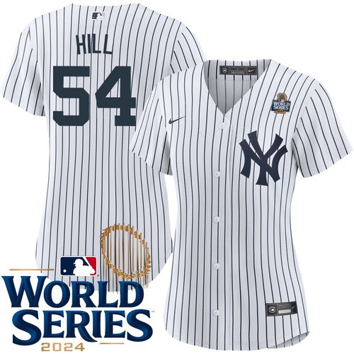 Women's Tim Hill New York Yankees Nike Home White 2024 World Series Stitched MLB Jersey