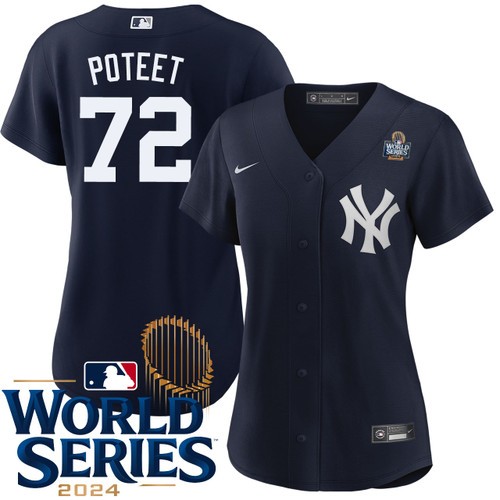 Women's Cody Poteet New York Yankees Nike Alternate Navy 2024 World Series Stitched MLB Jersey