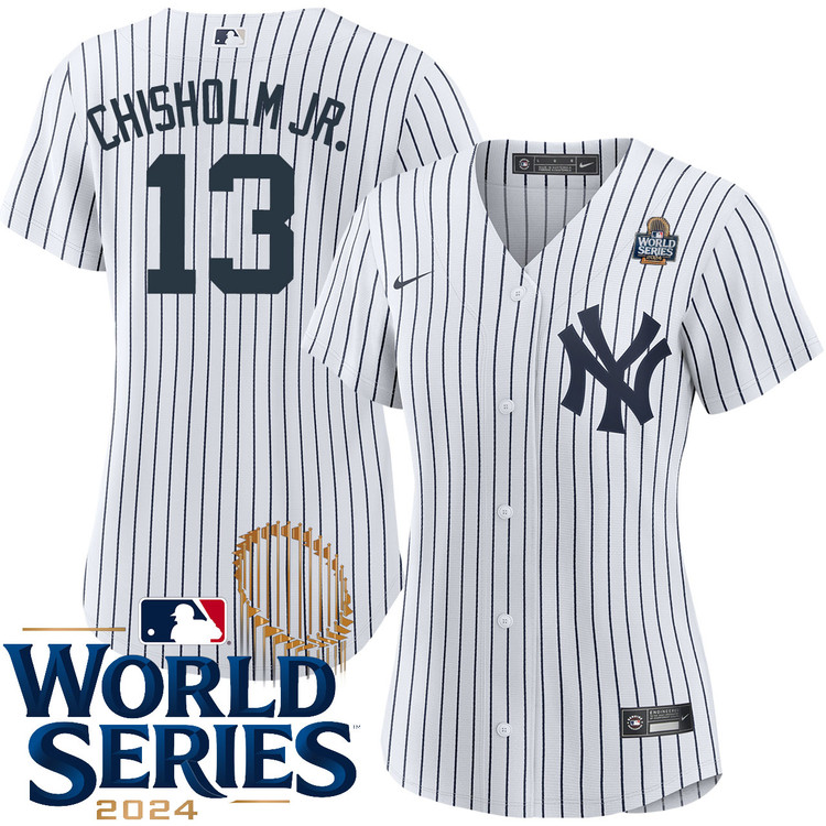 Women's Jazz Chisholm Jr. New York Yankees Nike Home White 2024 World Series Stitched MLB Jersey