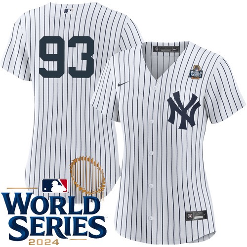 Women's Ben Rice New York Yankees Nike Home White Player 2024 World Series Stitched MLB Jersey