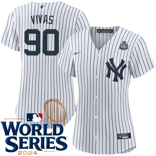 Women's Jorbit Vivas New York Yankees Nike Home White 2024 World Series Stitched MLB Jersey