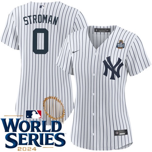Women's Marcus Stroman New York Yankees Nike Home White 2024 World Series Stitched MLB Jersey