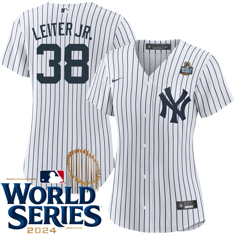 Women's Mark Leiter Jr. New York Yankees Nike Home White 2024 World Series Stitched MLB Jersey