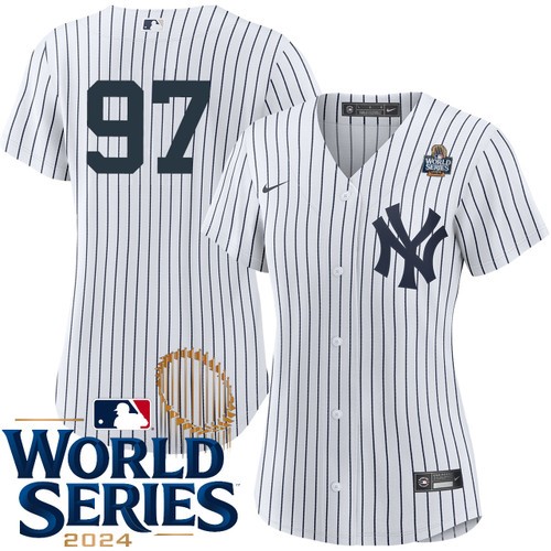Women's Ron Marinaccio New York Yankees Nike Home White Player 2024 World Series Stitched MLB Jersey