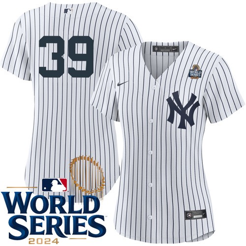 Women's Jose Trevino New York Yankees Nike Home White Player 2024 World Series Stitched MLB Jersey
