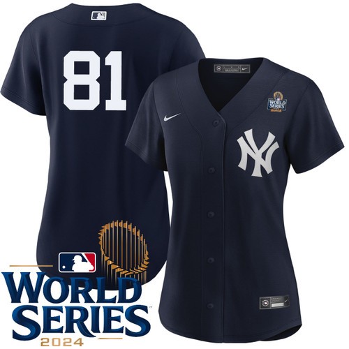Women's Luis Gil New York Yankees Nike Alternate Navy Player 2024 World Series  Stitched MLB Jersey