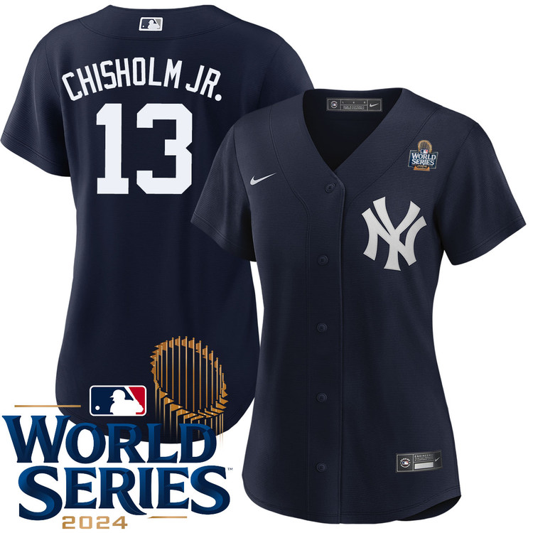 Women's Jazz Chisholm Jr. New York Yankees Nike Alternate Navy 2024 World Series Stitched MLB Jersey