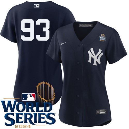 Women's Ben Rice New York Yankees Nike Alternate Navy Player 2024 World Series  Stitched MLB Jersey