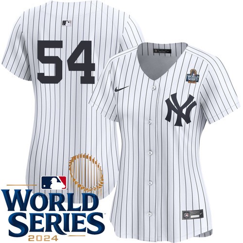 Women's Tim Hill New York Yankees Nike Home White Limited Player 2024 World Series Stitched MLB Jersey