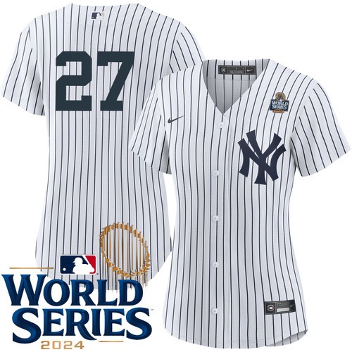 Women's Giancarlo Stanton New York Yankees Nike Home White Player 2024 World Series Stitched MLB Jersey