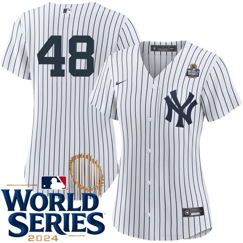 Women's Anthony Rizzo New York Yankees Nike Home White Player 2024 World Series Stitched MLB Jersey