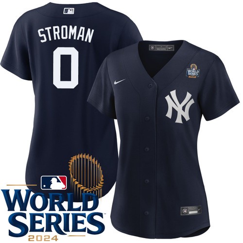Women's Marcus Stroman New York Yankees Nike Alternate Navy 2024 World Series Stitched MLB Jersey