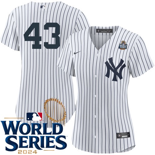 Women's Jonathan Loaisiga New York Yankees Nike Home White Player 2024 World Series Stitched MLB Jersey