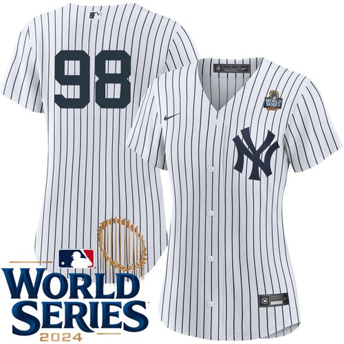 Women's Will Warren New York Yankees Nike Home White Player 2024 World Series Stitched MLB Jersey
