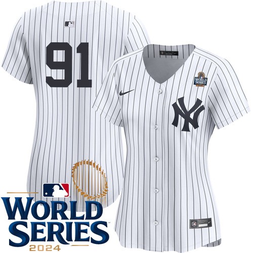 Women's Oswald Peraza New York Yankees Nike Home White Limited Player 2024 World Series Stitched MLB Jersey