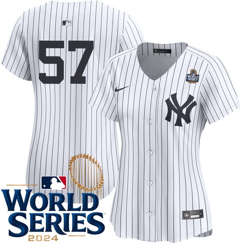 Women's Nick Burdi New York Yankees Nike Home White Limited Player 2024 World Series Stitched MLB Jersey