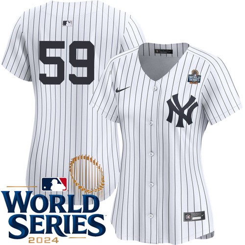 Women's Scott Effross New York Yankees Nike Home White Limited Player 2024 World Series Stitched MLB Jersey