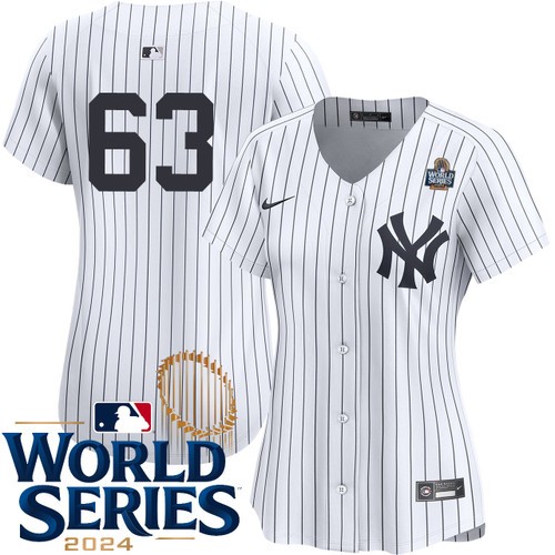 Women's Josh Maciejewski New York Yankees Nike Home White Limited Player 2024 World Series Stitched MLB Jersey