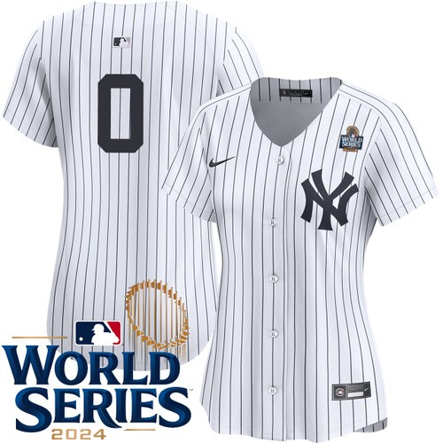 Women's Marcus Stroman New York Yankees Nike Home White Limited Player 2024 World Series Stitched MLB Jersey