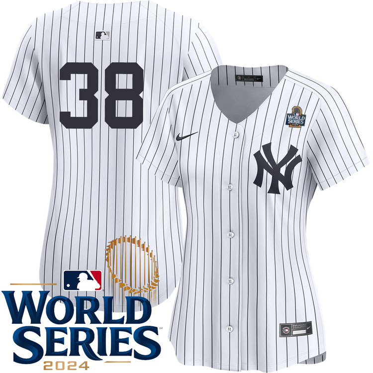 Women's Mark Leiter Jr. New York Yankees Nike Home White Limited Player 2024 World Series Stitched MLB Jersey