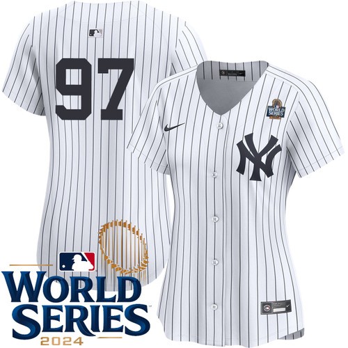 Women's Ron Marinaccio New York Yankees Nike Home White Limited Player 2024 World Series Stitched MLB Jersey