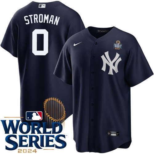 Men's Marcus Stroman New York Yankees Nike Alternate Navy 2024 World Series Stitched MLB Jersey
