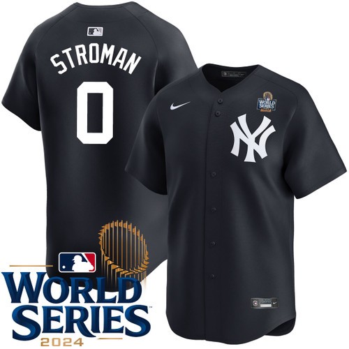 Men's Marcus Stroman New York Yankees Nike Alternate Limited 2024 World Series Stitched MLB Jersey