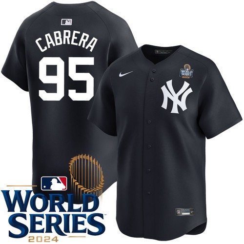 Men's Oswaldo Cabrera New York Yankees Nike Alternate Limited 2024 World Series Stitched MLB Jersey