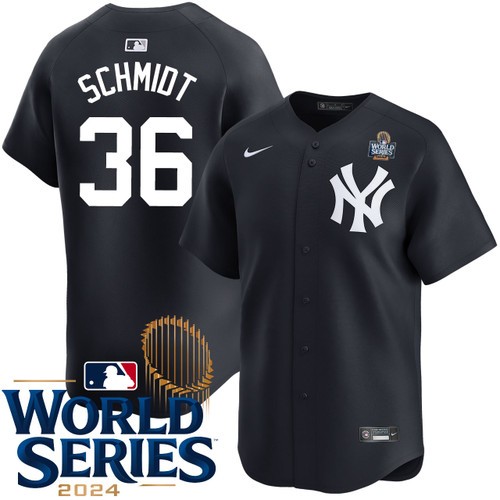 Men's Clarke Schmidt New York Yankees Nike Alternate Limited 2024 World Series Stitched Baseball Jersey