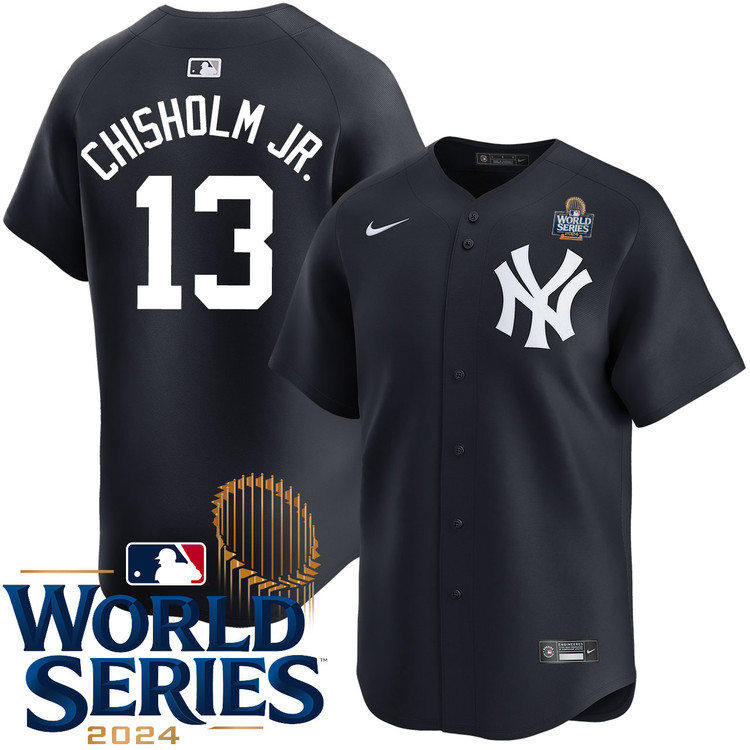 Men's Jazz Chisholm Jr. New York Yankees Nike Alternate Limited 2024 World Series Stitched Baseball Jersey