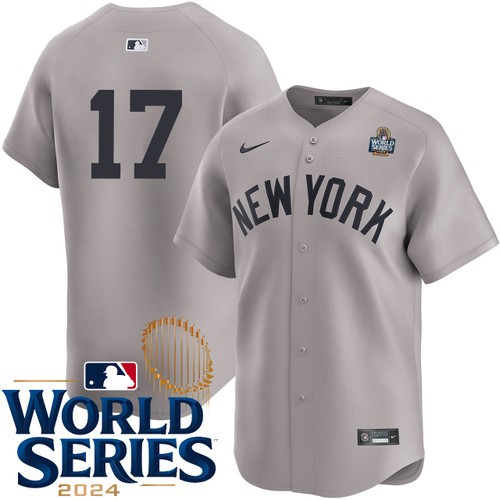 Men's Aaron Boone New York Yankees Nike Road Gray Limited Player 2024 World Series Stitched Baseball Jersey