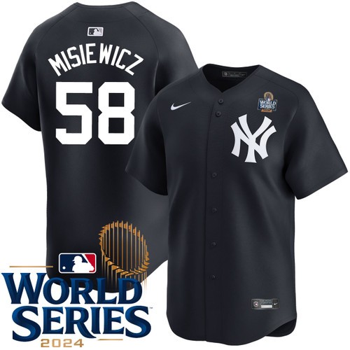 Men's Anthony Misiewicz New York Yankees Nike Alternate Limited 2024 World Series Stitched Baseball Jersey