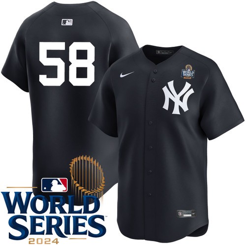 Men's Anthony Misiewicz New York Yankees Nike Alternate Limited Player 2024 World Series Stitched Baseball Jersey