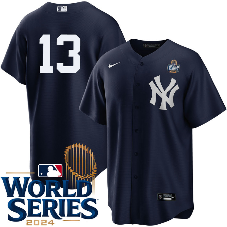 Men's Jazz Chisholm Jr. New York Yankees Nike Alternate Navy Player 2024 World Series Stitched Baseball Jersey