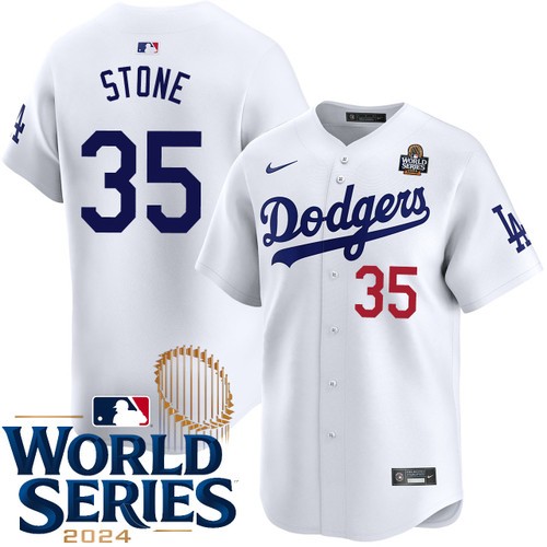 Youth Gavin Stone Los Angeles Dodgers Nike Home White Limited 2024 World Series Stitched Baseball Jersey