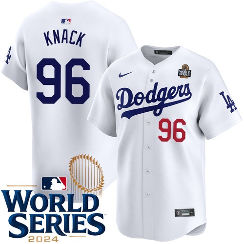 Youth Landon Knack Los Angeles Dodgers Nike Home White Limited 2024 World Series Stitched Baseball Jersey