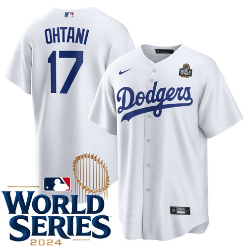 Youth Shohei Ohtani Los Angeles Dodgers Nike Home White 2024 World Series Stitched Baseball Jersey by NIKE
