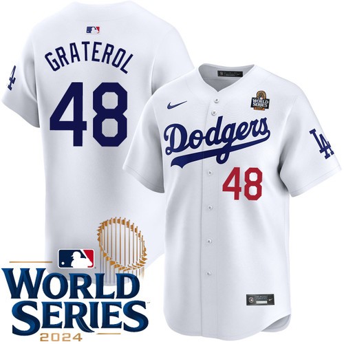 Youth Brusdar Graterol Los Angeles Dodgers Nike Home White Limited 2024 World Series Stitched Baseball Jersey