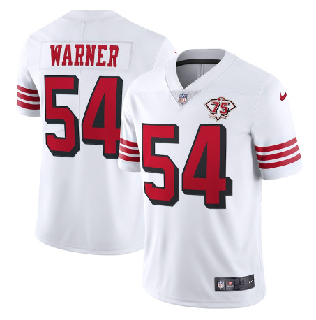 Women's San Francisco 49ers ACTIVE PLAYER Custom White 2nd 75th Anniversary 2nd Alternate Vapor Untouchable Limited Stitched Football Jersey(Run Small)