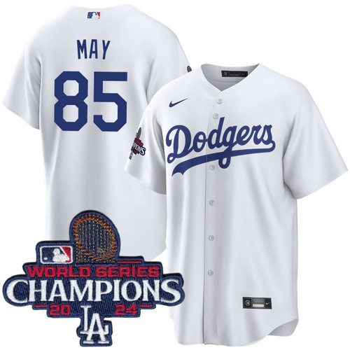 Men's Dustin May Los Angeles Dodgers Nike Home White World Series Champions Jersey