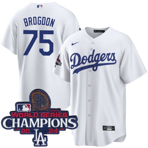Men's Connor Brogdon Los Angeles Dodgers Nike Home White World Series Champions Jersey