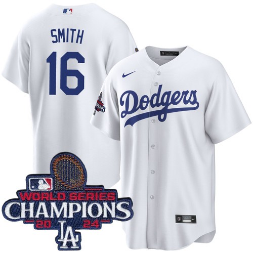 Men's Will Smith Los Angeles Dodgers Nike Home White World Series Champions Jerseys