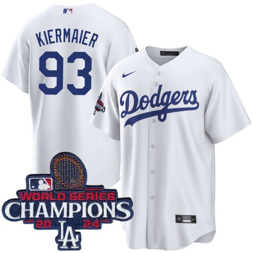 Men's Kevin Kiermaier Los Angeles Dodgers Nike Home White World Series Champions Jersey