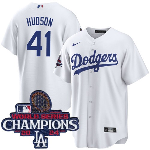 Men's Daniel Hudson Los Angeles Dodgers Nike Home White World Series Champions Jersey