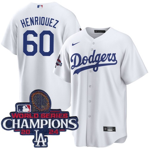 Men's Edgardo Henriquez Los Angeles Dodgers Nike Home White World Series Champions Jersey