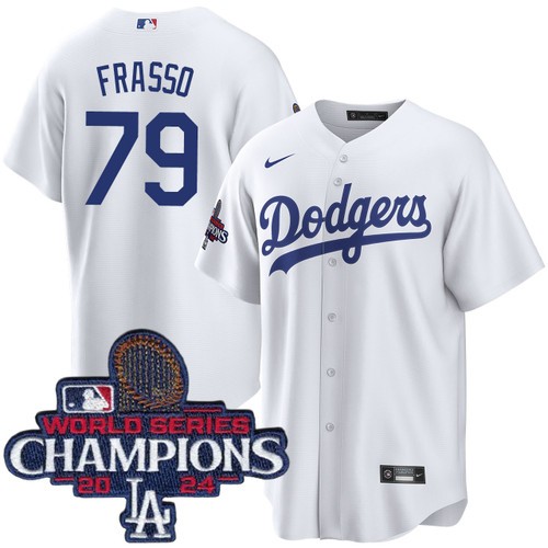 Men's Nick Frasso Los Angeles Dodgers Nike Home White World Series Champions Jersey
