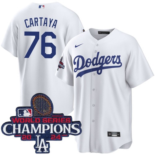 Men's Diego Cartaya Los Angeles Dodgers Nike Home White World Series Champions Jersey